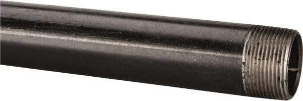 B&K Mueller - Schedule 40, 1-1/4" Diam x 72" Long Steel Black Pipe Nipple - Threaded - Industrial Tool & Supply