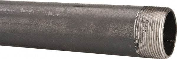 B&K Mueller - Schedule 40, 1-1/2" Diam x 72" Long Steel Black Pipe Nipple - Threaded - Industrial Tool & Supply