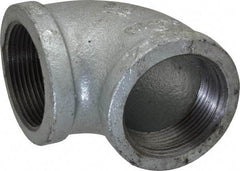 Value Collection - Class 150, 1-1/2" Galvanized Pipe 90° Elbow - Threaded, Malleable Iron - Industrial Tool & Supply