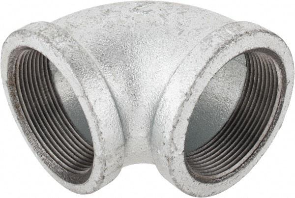 Value Collection - Class 150, 2" Galvanized Pipe 90° Elbow - Threaded, Malleable Iron - Industrial Tool & Supply
