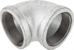 Value Collection - Class 150, 2" Galvanized Pipe 90° Elbow - Threaded, Malleable Iron - Industrial Tool & Supply