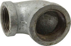 B&K Mueller - Class 150, 1 x 3/4" Galvanized Pipe 90° Reducing Elbow - Threaded, Malleable Iron - Industrial Tool & Supply
