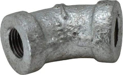 B&K Mueller - Class 150, 1/8" Galvanized Pipe 45° Elbow - Threaded, Malleable Iron - Industrial Tool & Supply