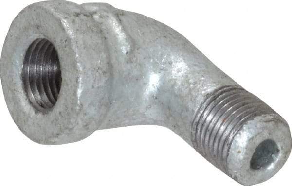 B&K Mueller - Class 150, 1/8" Galvanized Pipe 90° Street Elbow - Threaded, Malleable Iron - Industrial Tool & Supply