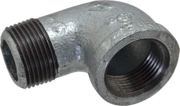 B&K Mueller - Class 150, 1" Galvanized Pipe 90° Street Elbow - Threaded, Malleable Iron - Industrial Tool & Supply