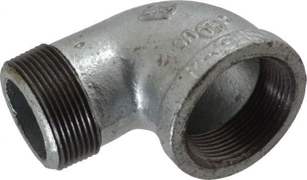 Value Collection - Class 150, 1-1/2" Galvanized Pipe 90° Street Elbow - Threaded, Malleable Iron - Industrial Tool & Supply