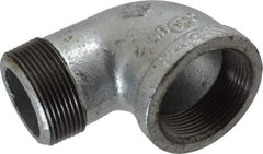 Value Collection - Class 150, 1-1/2" Galvanized Pipe 90° Street Elbow - Threaded, Malleable Iron - Industrial Tool & Supply