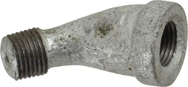 B&K Mueller - Class 150, 1/8" Galvanized Pipe 45° Street Elbow - Threaded, Malleable Iron - Industrial Tool & Supply