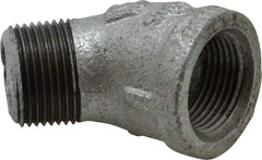 B&K Mueller - Class 150, 3/4" Galvanized Pipe 45° Street Elbow - Threaded, Malleable Iron - Industrial Tool & Supply