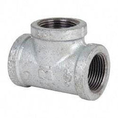 Value Collection - Class 150, 1" Galvanized Pipe Tee - Threaded, Malleable Iron - Industrial Tool & Supply