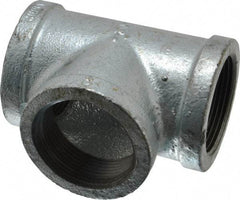 Value Collection - Class 150, 1-1/2" Galvanized Pipe Tee - Threaded, Malleable Iron - Industrial Tool & Supply