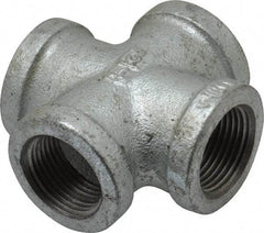 B&K Mueller - Class 150, 3/4" Galvanized Pipe Cross - Threaded, Malleable Iron - Industrial Tool & Supply