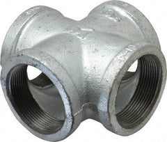 B&K Mueller - Class 150, 2" Galvanized Pipe Cross - Threaded, Malleable Iron - Industrial Tool & Supply