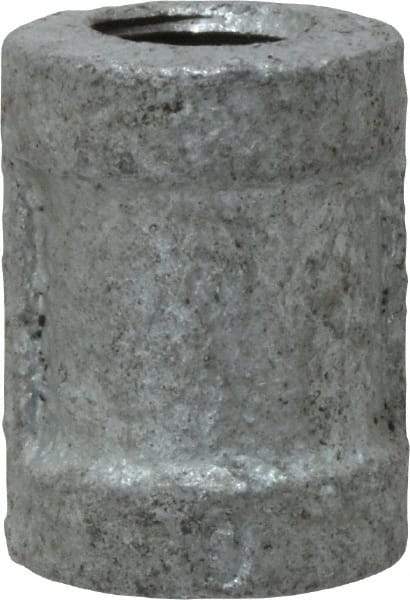B&K Mueller - Class 150, 1/8" Galvanized Pipe Coupling (Right Hand) - Threaded, Malleable Iron - Industrial Tool & Supply
