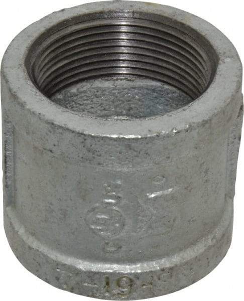 B&K Mueller - Class 150, 1-1/2" Galvanized Pipe Coupling (Right Hand) - Threaded, Malleable Iron - Industrial Tool & Supply