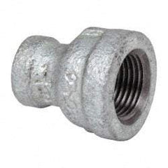 B&K Mueller - Class 150, 3/8 x 1/8" Galvanized Pipe Reducing Coupling - Threaded, Malleable Iron - Industrial Tool & Supply