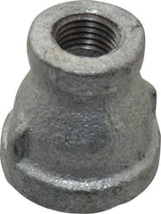 B&K Mueller - Class 150, 1/2 x 1/4" Galvanized Pipe Reducing Coupling - Threaded, Malleable Iron - Industrial Tool & Supply