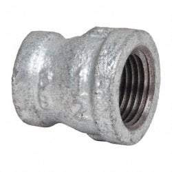 B&K Mueller - Class 150, 1/2 x 3/8" Galvanized Pipe Reducing Coupling - Threaded, Malleable Iron - Industrial Tool & Supply