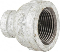 B&K Mueller - Class 150, 3/4 x 1/4" Galvanized Pipe Reducing Coupling - Threaded, Malleable Iron - Industrial Tool & Supply