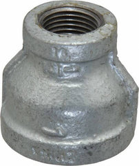 B&K Mueller - Class 150, 1 x 1/2" Galvanized Pipe Reducing Coupling - Threaded, Malleable Iron - Industrial Tool & Supply