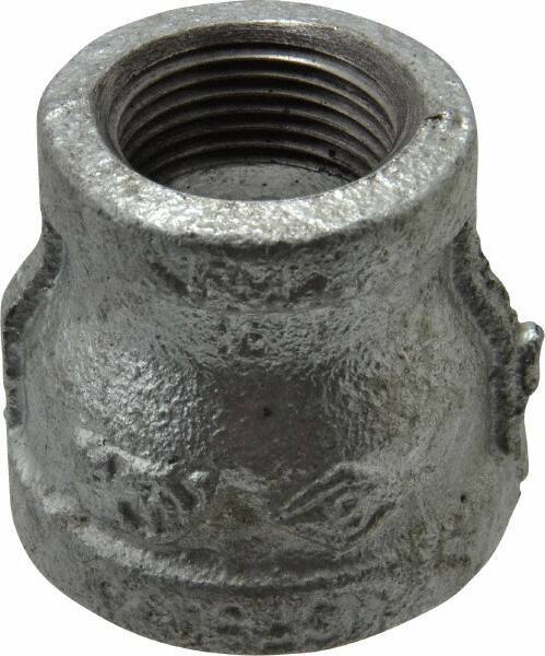 B&K Mueller - Class 150, 1 x 3/4" Galvanized Pipe Reducing Coupling - Threaded, Malleable Iron - Industrial Tool & Supply