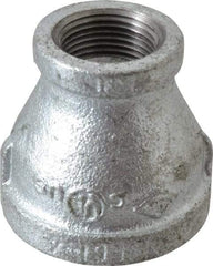 B&K Mueller - Class 150, 1-1/4 x 3/4" Galvanized Pipe Reducing Coupling - Threaded, Malleable Iron - Industrial Tool & Supply