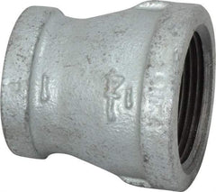 B&K Mueller - Class 150, 1-1/4 x 1" Galvanized Pipe Reducing Coupling - Threaded, Malleable Iron - Industrial Tool & Supply