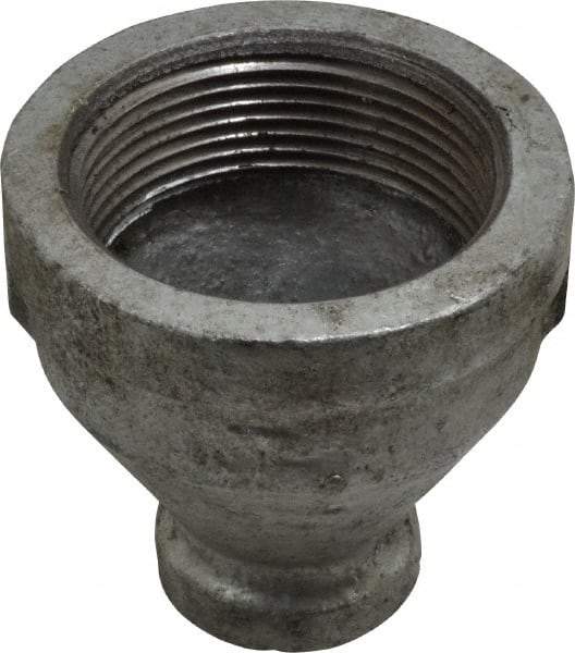 B&K Mueller - Class 150, 1-1/2 x 1/2" Galvanized Pipe Reducing Coupling - Threaded, Malleable Iron - Industrial Tool & Supply