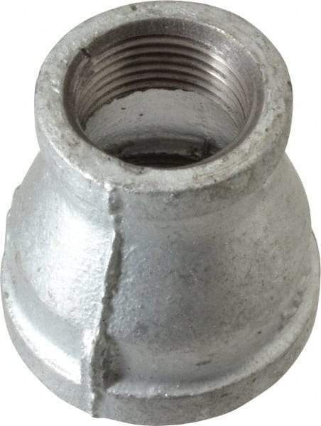 B&K Mueller - Class 150, 1-1/2 x 1" Galvanized Pipe Reducing Coupling - Threaded, Malleable Iron - Industrial Tool & Supply