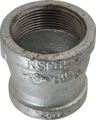 B&K Mueller - Class 150, 1-1/2 x 1-1/4" Galvanized Pipe Reducing Coupling - Threaded, Malleable Iron - Industrial Tool & Supply