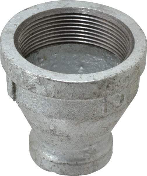 B&K Mueller - Class 150, 2 x 1" Galvanized Pipe Reducing Coupling - Threaded, Malleable Iron - Industrial Tool & Supply