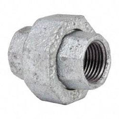 Value Collection - Class 150, 1/2" Galvanized Pipe Union - Threaded, Malleable Iron - Industrial Tool & Supply