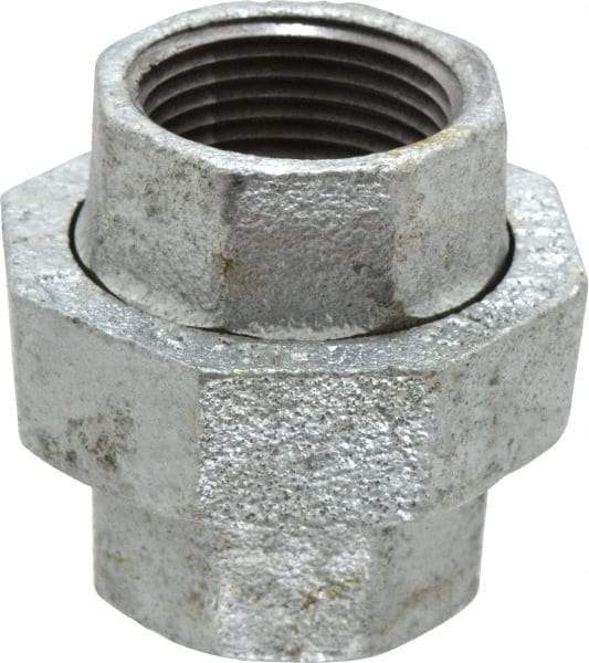 Value Collection - Class 150, 1" Galvanized Pipe Union - Threaded, Malleable Iron - Industrial Tool & Supply