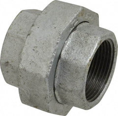 B&K Mueller - Class 150, 1-1/4" Galvanized Pipe Union - Threaded, Malleable Iron - Industrial Tool & Supply