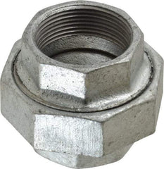 Value Collection - Class 150, 1-1/2" Galvanized Pipe Union - Threaded, Malleable Iron - Industrial Tool & Supply