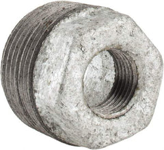 B&K Mueller - Class 150, 1 x 3/8" Galvanized Pipe Hex Bushing - Threaded, Malleable Iron - Industrial Tool & Supply