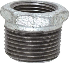 Value Collection - Class 150, 1 x 3/4" Galvanized Pipe Hex Bushing - Threaded, Malleable Iron - Industrial Tool & Supply