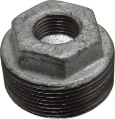 B&K Mueller - Class 150, 1-1/2 x 1/2" Galvanized Pipe Hex Bushing - Threaded, Malleable Iron - Industrial Tool & Supply