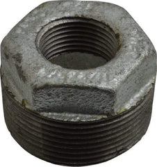 B&K Mueller - Class 150, 1-1/2 x 3/4" Galvanized Pipe Hex Bushing - Threaded, Malleable Iron - Industrial Tool & Supply
