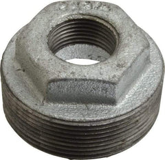 B&K Mueller - Class 150, 2 x 3/4" Galvanized Pipe Hex Bushing - Threaded, Malleable Iron - Industrial Tool & Supply