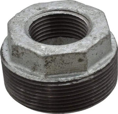 B&K Mueller - Class 150, 2 x 1" Galvanized Pipe Hex Bushing - Threaded, Malleable Iron - Industrial Tool & Supply