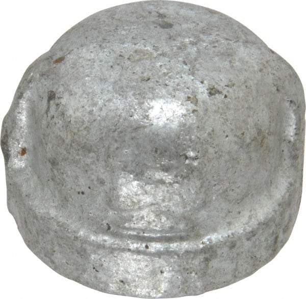 B&K Mueller - Class 150, 1/2" Galvanized Pipe End Cap - Threaded, Malleable Iron - Industrial Tool & Supply