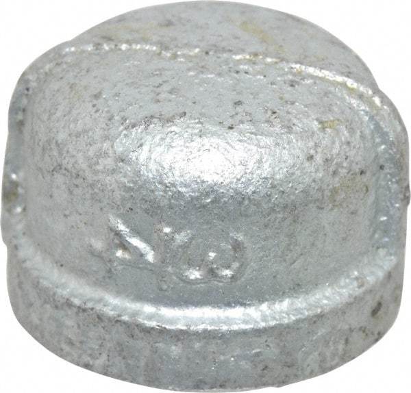 B&K Mueller - Class 150, 3/4" Galvanized Pipe End Cap - Threaded, Malleable Iron - Industrial Tool & Supply