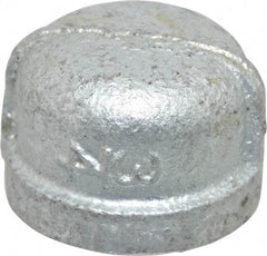 B&K Mueller - Class 150, 3/4" Galvanized Pipe End Cap - Threaded, Malleable Iron - Industrial Tool & Supply