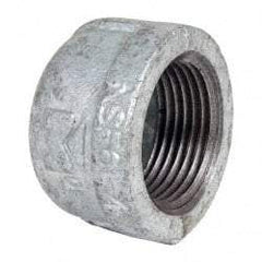 B&K Mueller - Class 150, 1" Galvanized Pipe End Cap - Threaded, Malleable Iron - Industrial Tool & Supply