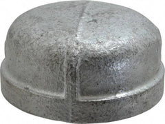 B&K Mueller - Class 150, 2" Galvanized Pipe End Cap - Threaded, Malleable Iron - Industrial Tool & Supply