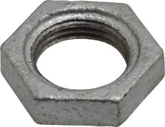 B&K Mueller - Class 150, 1/2" Galvanized Pipe Hex Locknut - Threaded, Malleable Iron - Industrial Tool & Supply