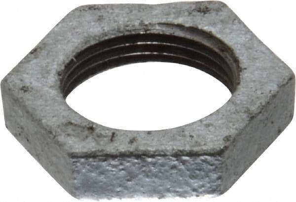 B&K Mueller - Class 150, 3/4" Galvanized Pipe Hex Locknut - Threaded, Malleable Iron - Industrial Tool & Supply