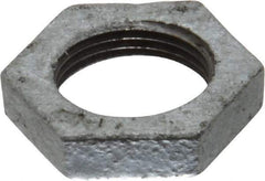B&K Mueller - Class 150, 3/4" Galvanized Pipe Hex Locknut - Threaded, Malleable Iron - Industrial Tool & Supply