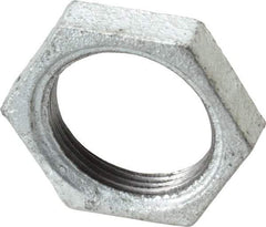B&K Mueller - Class 150, 1-1/4" Galvanized Pipe Hex Locknut - Threaded, Malleable Iron - Industrial Tool & Supply